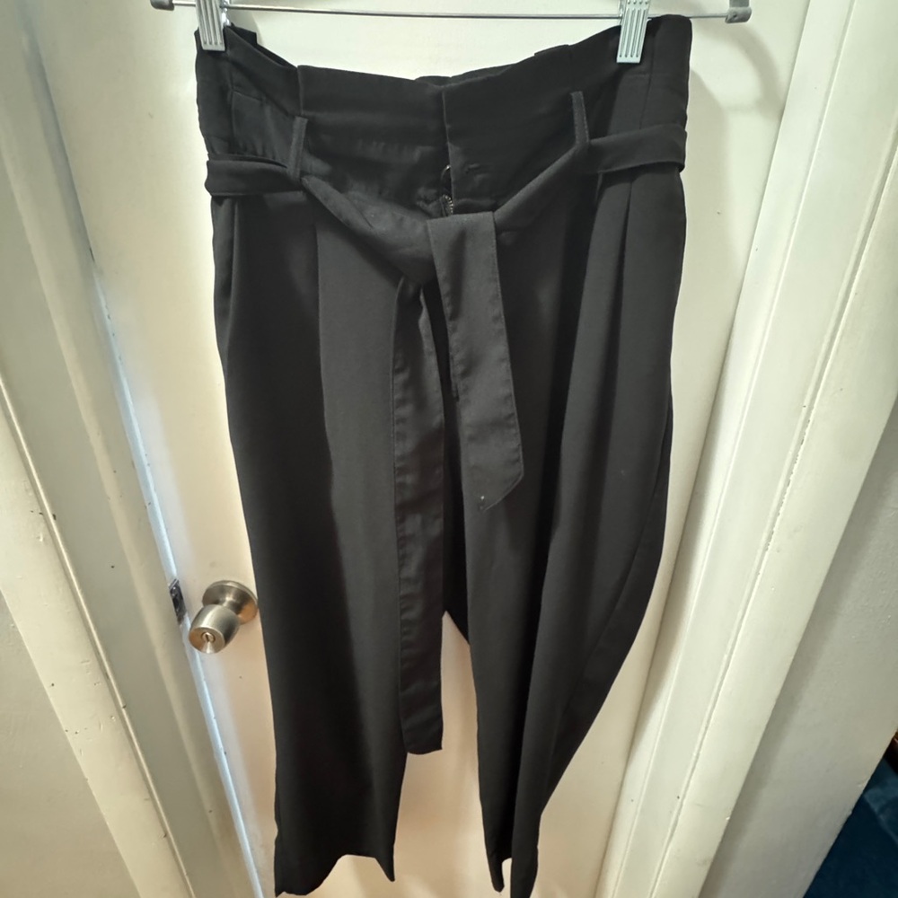 Madewell Black Belted Trousers